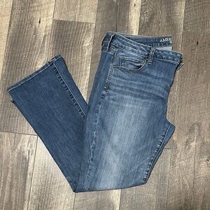 American Eagle Light Blue Skinny Jeans - Faded Denim